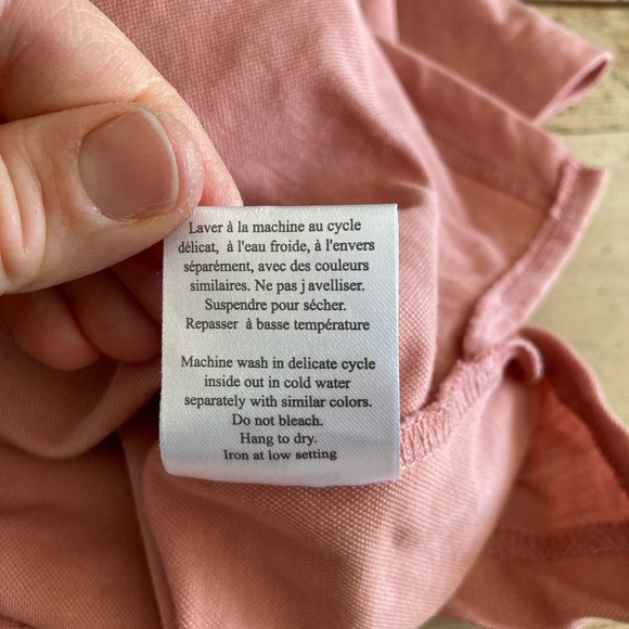 Boxy oversize old pink polo size Large - Picture 6 of 10